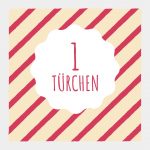 Rot Gelb Klassisch Adventskalender 1 Türchen Instagram Post