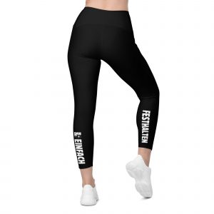 V-Bund-Leggings Black