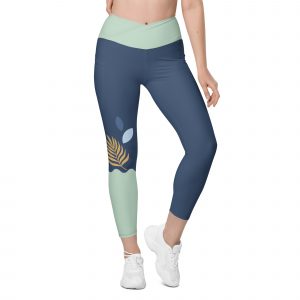 V-Bund-Leggings Leaf