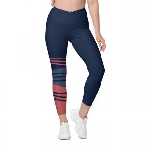 V-Bund-Leggings Navy
