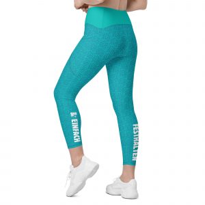V-Bund-Leggings Türkis