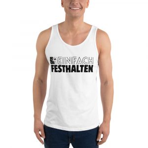 Unisex Tanktop Festhalten Schwarz